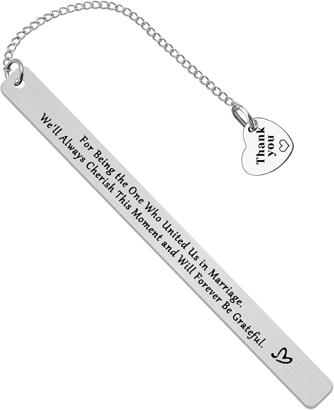 Wedding Officiant Gifts Bookmark Thank You Gifts for Wedding Guest Wedding Planner Gifts Wedding Officiant Appreciation Gifts Wedding Coordinator Gift Bridal Party Gift