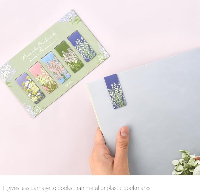 Monolike Magnetic Bookmarks Set - A (Olivia's Flowers Ver.4)