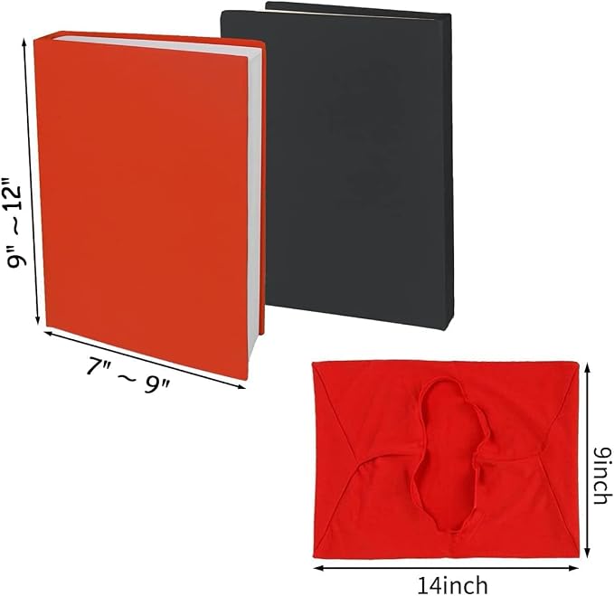 Grey Stretchable Jumbo Book Covers, Washable Reusable Book Protector fits Hardcover Textbooks up to 9" X 12" Office Supply with Free Sticker Labels (1 Pack, Grey)