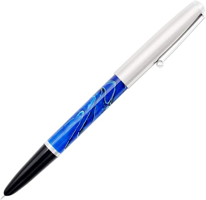 Gullor Jinhao 51A Stainless Steel Cap Transparent Pen Pen Set Stationery School Office Supplies Stationery Gifts, EF Nib.