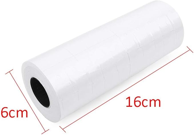 Tpfox 10 Rolls 5000 Pieces of Double Line Price Label Paper for MX-6600 Price Gun Labeller