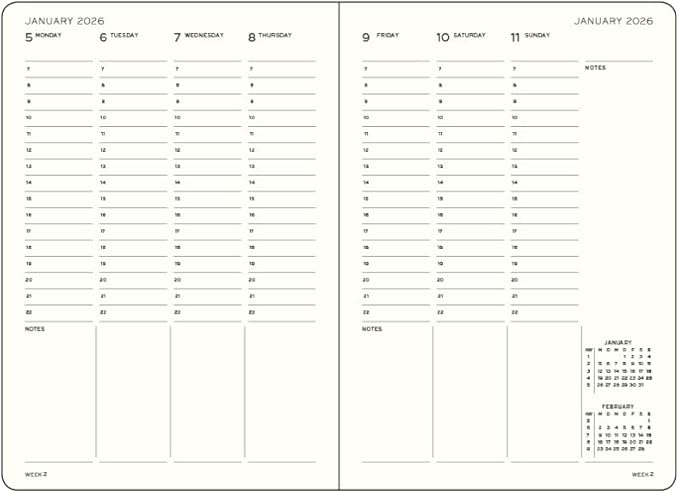 LEUCHTTURM1917 - Week Planner 2026, Hardcover, Medium (A5), Spring Leaf (Jan 1 - Dec 31, 2026)