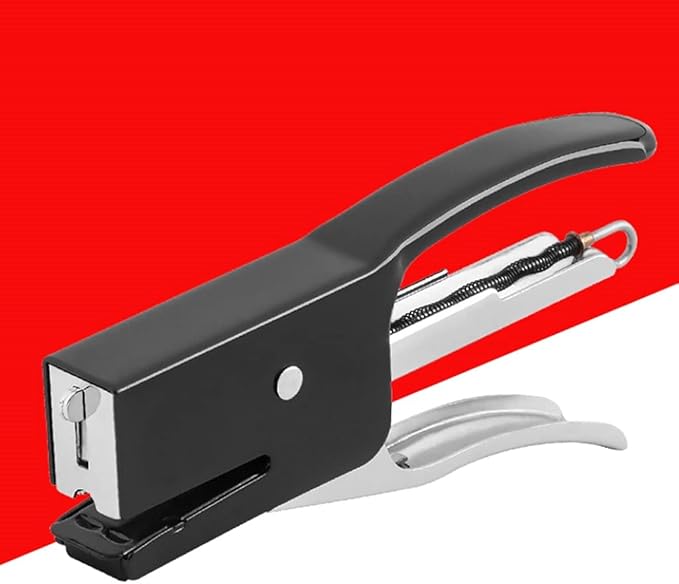 Creative Stapler Hand-held Staplers Have 20 Sheet Page Easy to Load Ergonomic Plier Stapler for Office Desk Accessories Or Home School Stapler for Gifts Stapler (Color : Black, Size : 20000