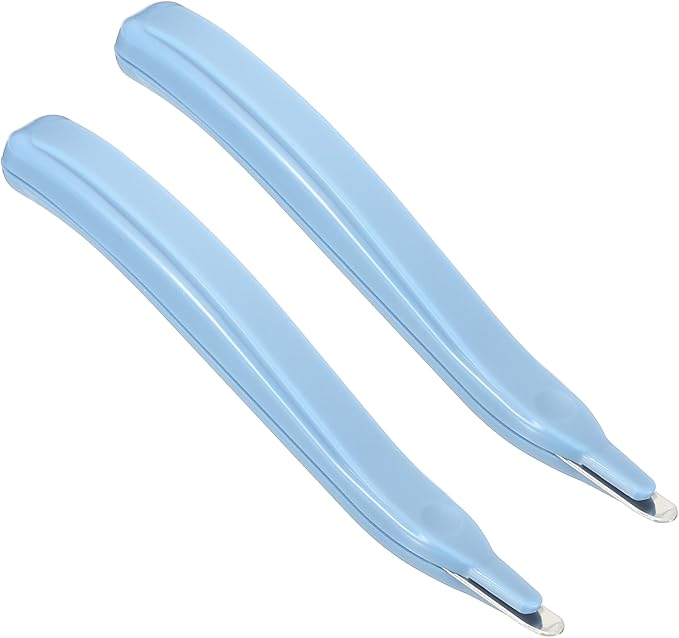 PATIKIL Staple Remover, 2 Pack Magnetic Staple Puller Desktop Removal Tool Cutting Tool for Office Home, Light Blue