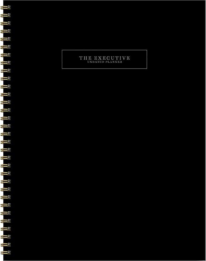 TF Publishing Undated Executive Weekly Planner | Full Size Weekly and Monthly Spreads with Daily Organizer | Goals & To-Do Lists | Business Calendar for Scheduling and Planning | 9in x 11in