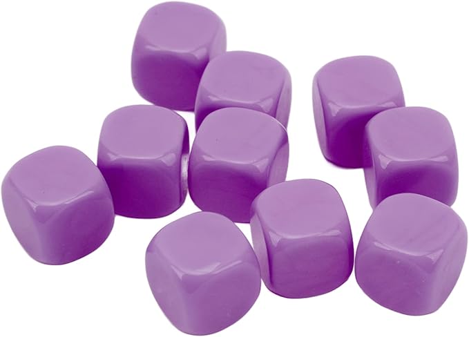 Drfeify Creative Crafts 30pcs in Established for DIY Projects and Educational Purposes, DICADOS of Plastic 6 Sides for Activities in THE Classroom (Violet)