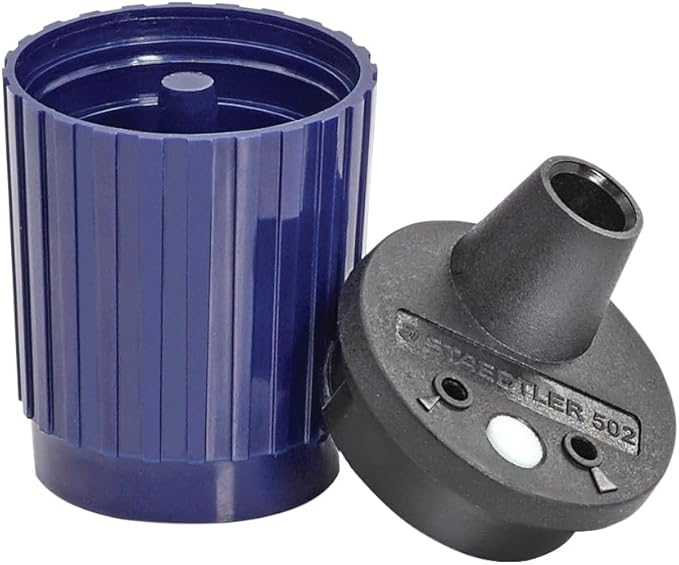 STAEDTLER Mars Lead Pointer - Precision Mechanical Pencil Sharpener with Auto-Stop for 2mm Pencils - Rotary Action with Dust Wiper & Adjustable Cone