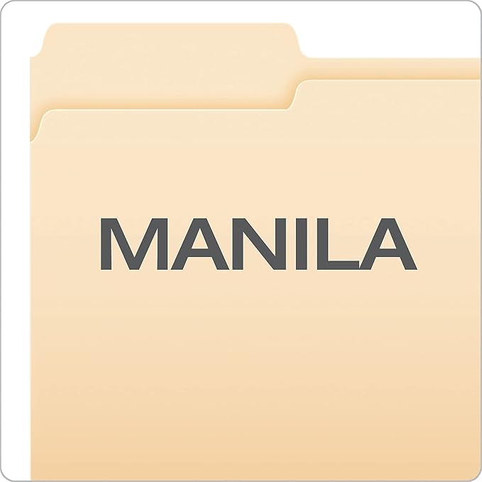 Pendaflex Double Stuff File Folders, Letter Size, Manila, 1/3 Cut, 50/BX (54459EE)