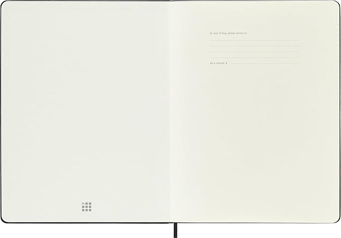 Moleskine PRO 12 Month 2026 Weekly Vertical Planner, Hard Cover, XL (7.5" x 9.75"), Black, 288 pages