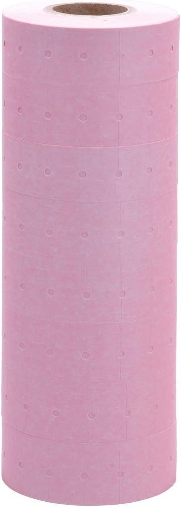 Pastel Pink Labels to fit Towa® GS Series/Halmark/Century Price Guns 16 Pack (Free Ink roll Included)
