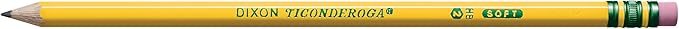 Ticonderoga Wood-Cased Pencils, Pre-Sharpened, 2 HB Soft, Yellow, 30 Count, 6 Packs/180 Count Total
