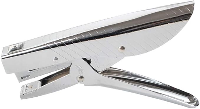 Liudan Stapler Handheld Stapler, Labour-Saving Office Supplies, Silver Stapler, Movable, Durable Metal Stationery, Desk, 20-Sided Capacity Office Stapler