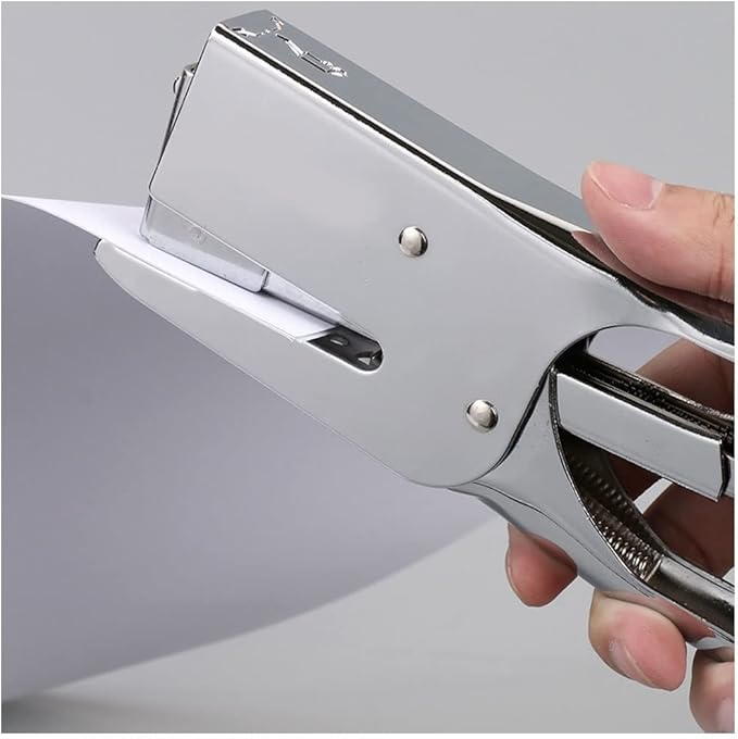 KUYWLMKMZZ Desk Stapler Office Stapler Hand-held Stapler Can Hold 40 Pages Suitable for Office Document Binding and Finishing Portable Stationery Silver School Supplies (Color : A)