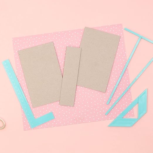 Craftelier - Kit Rulers and Binding Squares | Basic Tools for Scrapbooking, Craft and Binding Projects | Includes L Ruler, T Ruler and Squares | Turquoise Color