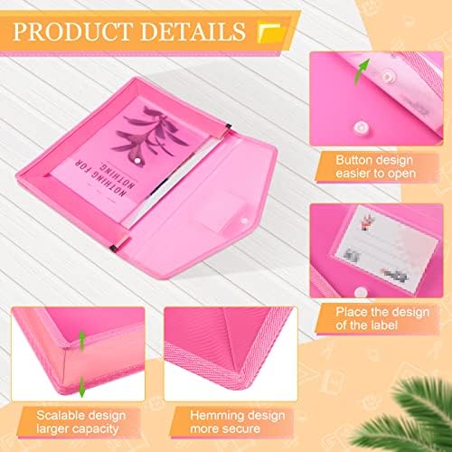 Epakh 27 Pack B4 Plastic Expanding File Folders Waterproof Transparent Expandable File Folder Wallet Document Organizer with Snap Button Closure for School Office Business (Bright Color)