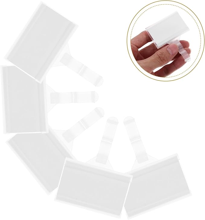 60pcs Shelf Tag Holders Price Labels for Supermarket Plastic Rack Card Holders Retail Display and Organization