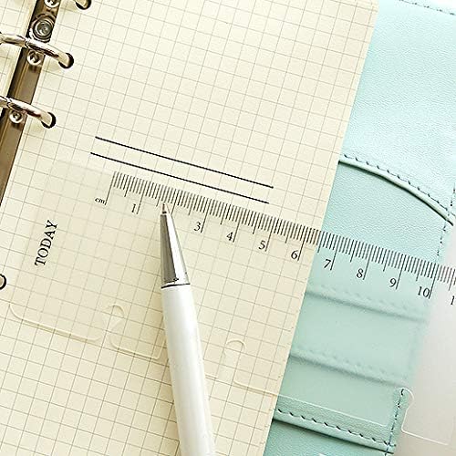 Zelten Refills/Loose Leaves for B5 Cover Ring Binder/Personal Organizer/Planner(B5 9 Holes, Today Ruler 01 Gold)