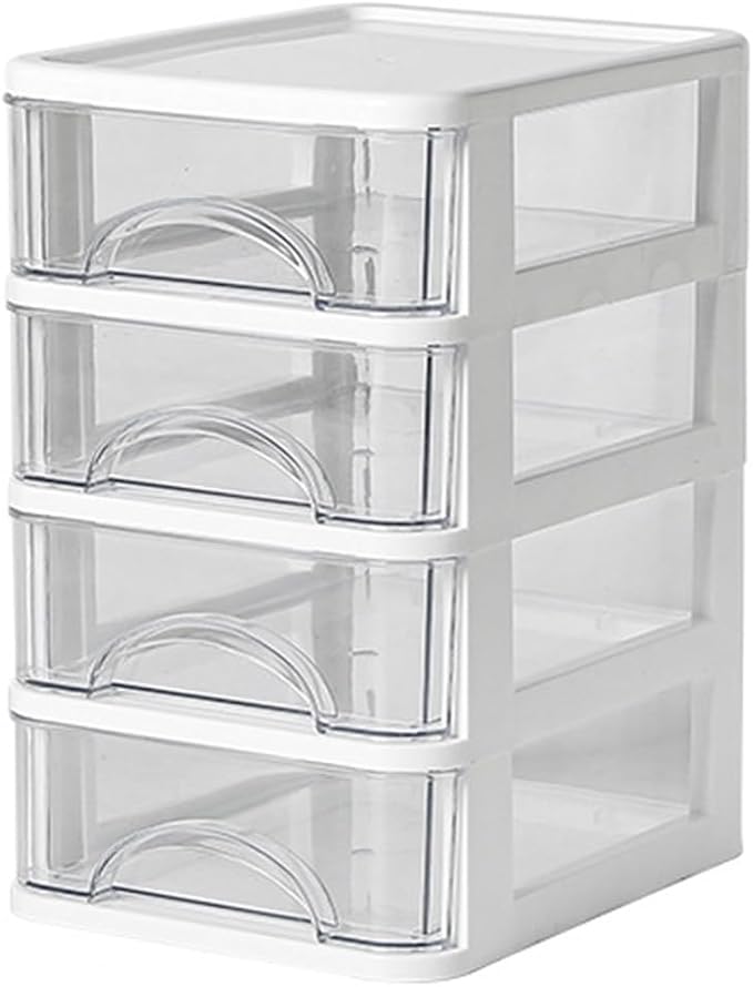 ljhnba Desktop Storage Box Stackable Cabinet Small Drawers Organizers Stationery and Supplies Clear Organizer with Drawers Stationery Organizer Box