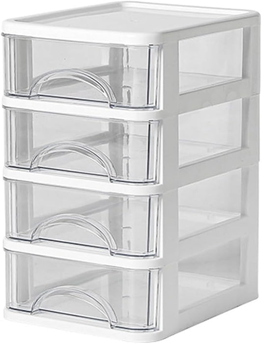 ljhnba Desktop Storage Box Stackable Cabinet Small Drawers Organizers Stationery and Supplies Clear Organizer with Drawers Stationery Organizer Box