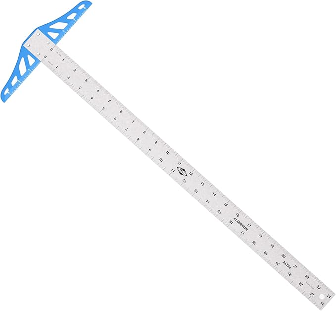 ALVIN ALT24 Aluminum Graduated T-Square, Drawing and Design Tool for Students and Professionals, Great for Carpentry, Drafting, Architecture, Engineering, and Art - 24 Inches
