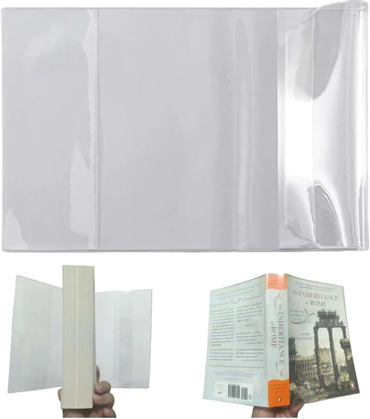 A5 Clear Cover, Adjustable Notebook Cover - Universal Fit for Midori, Traveler's Notebook, Clear Plastic Book Protector for Hobonichi
