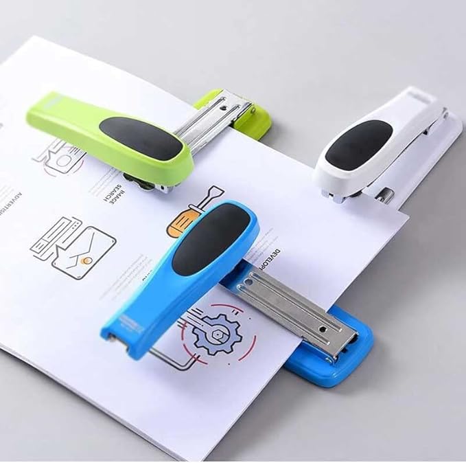 1pcs Stapler Rotated Office and School Binding Supplies User Friendly Labor-Saving Fashionable Center Joint Stapler(D)