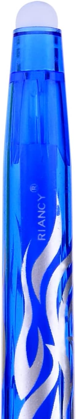 RIANCY Blue Erasable Gel Pens Fine Point Pen Erasable Gel Ink Pen 0.5mm, Rolling Ball Pens with Eraser,Blue Erasable Pens for Adults Kids Students School Office Stationary Supplies Gifts 8PCS