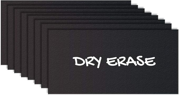 Black Dry Erase Chalkboard Magnetic Shelf Label Magnets. Perfect for Kitchen of Office. (1" x 2" 25 Pieces)