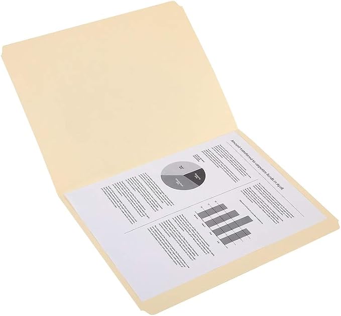 Staples 100% Recycled File Folders, Letter Size, Straight‑Cut Tabs, Manila, Eco‑Friendly Paper Stock, 100/Box
