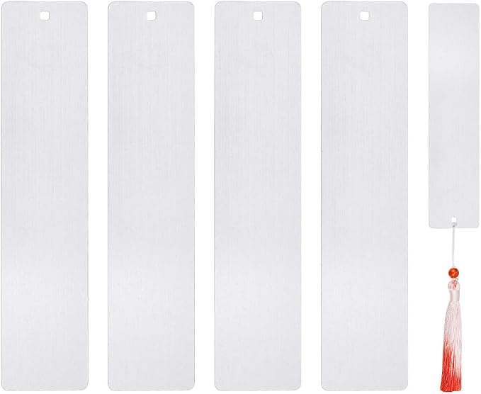 UNICRAFTALE 4pcs 5.70in Stainless Steel Bookmarks With Tassel - DIY Project Gift for Student, Teacher & Book Lovers