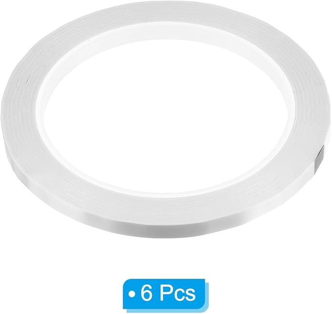 PATIKIL 1/4" Whiteboard Tape, 6 Pack Thin Dry Erase Tape for Graphic Chart Marking DIY Art, White