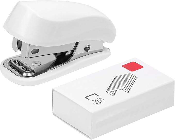 Mini Stapler with Staples, 20 Sheet Capacity,Pink Small Cute Stapler with Staples and Remover,Easy to Load,Durable,Portable Small Stapler for Office,Classroom,Student,School Supplies