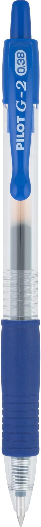 PILOT G2 Premium Refillable & Retractable Rolling Ball Gel Pens, Ultra Fine Point, Blue Ink, 12-Pack (31278)