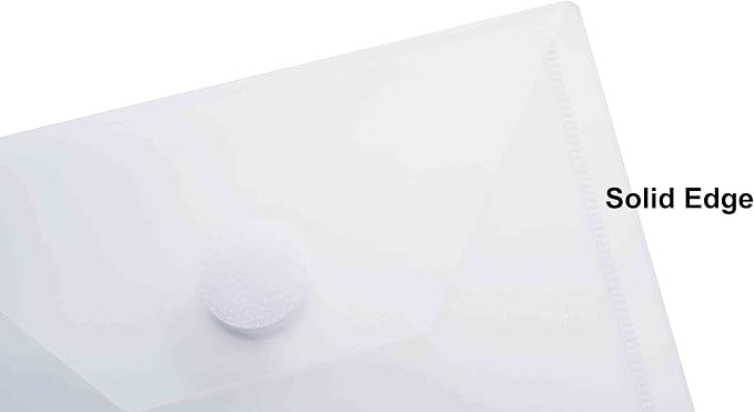 7x5 Clear Plastic Envelopes Hook Loop Closure Receipt Sticker Storage Holder 20 Pack