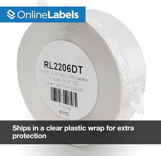 1.1 x 3.5 Labels for DYMO Printers - 350 Labels Per Roll, 24 Rolls Totaling 8,400 Labels - Same As DYMO 30252 - Online Labels