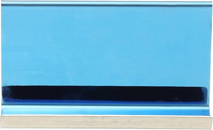 PATIKIL Business Card Holder for Desk, 3Pcs Business Card Holders Stainless Steel Card Stand Organizer Cards Display for Office Exhibition, Blue
