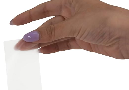 School Smart Vinyl Label Protectors, Round Corner Rectangle, 1-1/4 x 3-1/8 Inches, Clear, Pack of 500 - 1371577