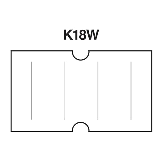 White Labels to fit Motex MX5500 Price Guns 16 Pack (Free Ink roll Included)