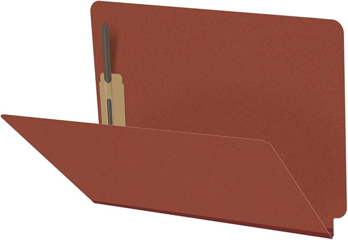 25 Pt. Pressboard Classification Folders, Full Cut End Tab, Letter Size, No Dividers, Brick Red (Box of 25)