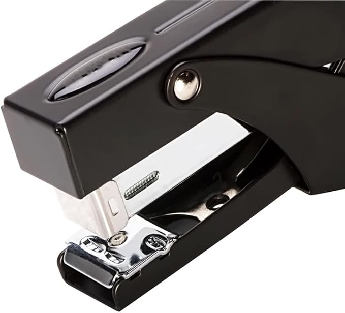 Desk Stapler Handheld Stapler Metal Stapler Labor-Saving and Durable Thickened Stapler Office Stapler Suitable for Office Document Binding School Supplies (Color : Black, Size : A)