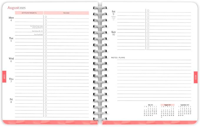 House of Turnowsky | 2026 6 x 7.75 Inch 18 Months Weekly Desk Planner | Foil Stamped Cover | July 2025 - December 2026 | Plato | Planning Stationery