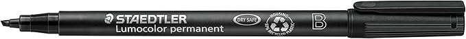 STAEDTLER 314-9 Lumocolor Bold Permanent Universal Pen B, Pack of 10, Black, 314-9 VE