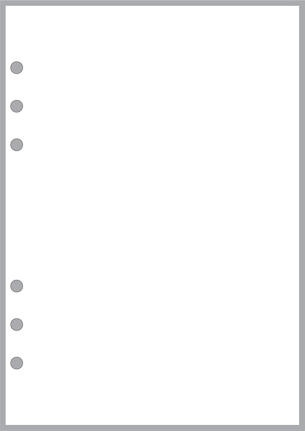 A5 Size Blank Sheets, Sized and Punched for 6-Ring A5 Notebooks by Filofax, LV (GM), Kikki K, TMI, and Others. Sheet Size 5.83" x 8.27" (148mm x 210mm)