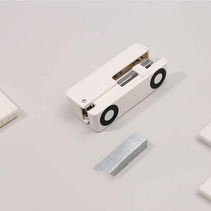 Desk Stapler Labor-Saving Desktop Stapler The Office Desktop Stapler Has a 20-Sheet Capacity Suitable for Office Document Binding School Supplies (Color : White)