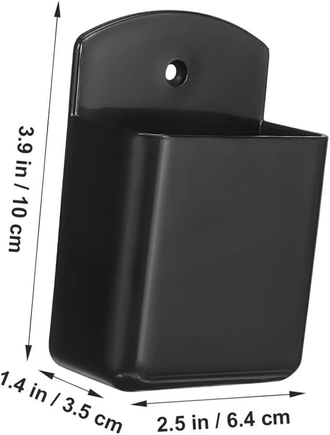 PartyKindom Wall-Mounted Remote Control Holder 3-Pack - Space-Saving Wall Hanging Storage Box for Tv Remotes Pens and Small Items - Organizer for Bedroom Rv Office