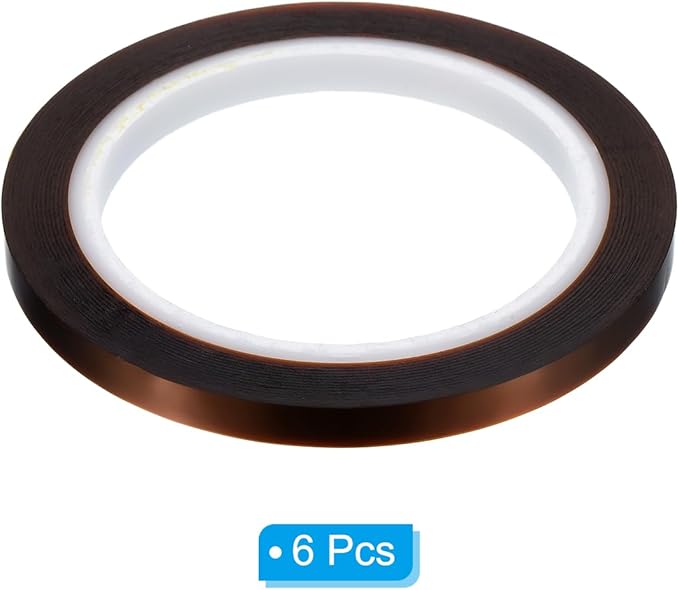 PATIKIL 1/4" Whiteboard Tape, 6 Pack Thin Dry Erase Tape for Graphic Chart Marking DIY Art, Brown