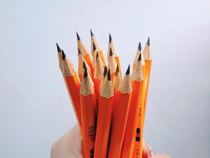 S & E TEACHER'S EDITION 610Pcs Wood Pencils Half Pencils with Eraser Top, Golf, Classroom, Pew Wood-cased #2 HB, Hexagon, 610/Box.