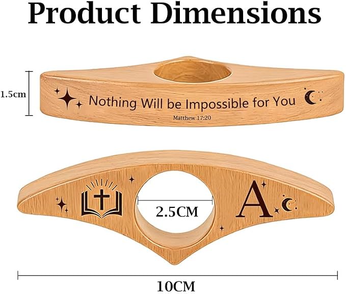 Personalized Wooden Thumb Book Page Holder Engraved with 26 Letters Initials Reading Bookmark Gift for Book Lovers, Readers, Women, Men, Teachers Christmas, Birthday(Black Walnut Wood-B, U)