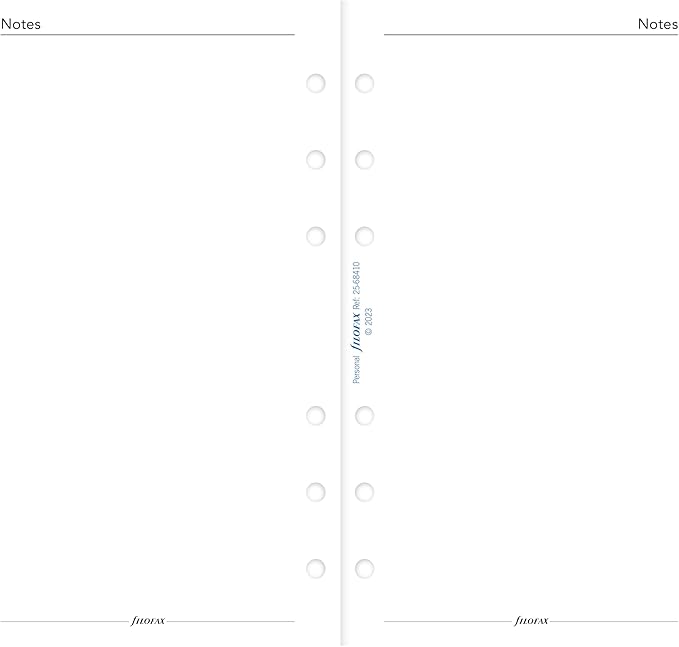 Filofax Calendar Diary Refill, Personal/Compact Size, Month-to-View, White Paper, English, 2025 (C68410-25)
