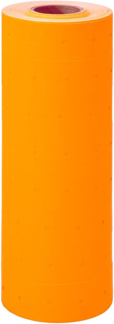 Fluorescent Orange with No Tamper Proof Slits Labels to fit Towa®GL/ SpeedyMark4/ Halmark Model "L" Price Guns 16 Pack (Free Ink Roll Included)